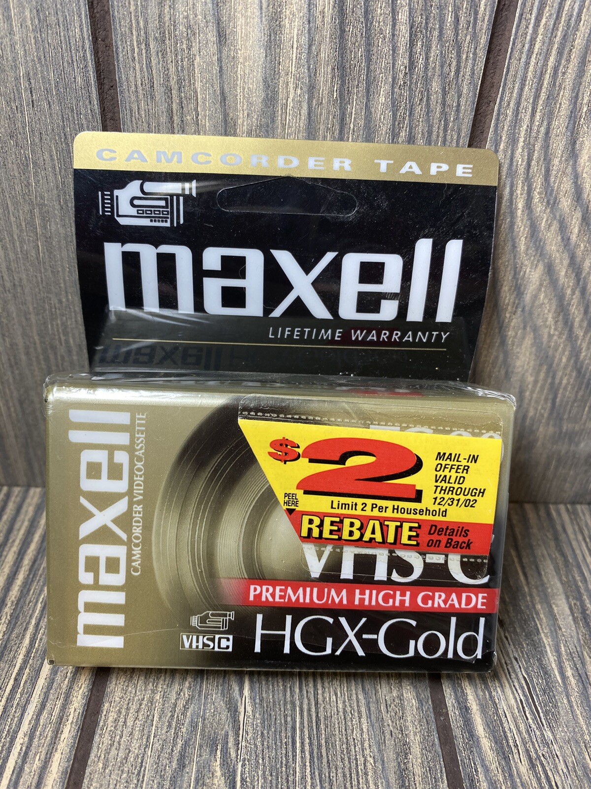 Maxell Camcorder Tape TC-30 HGX-Gold Premium High Grade VHSC Sealed-image