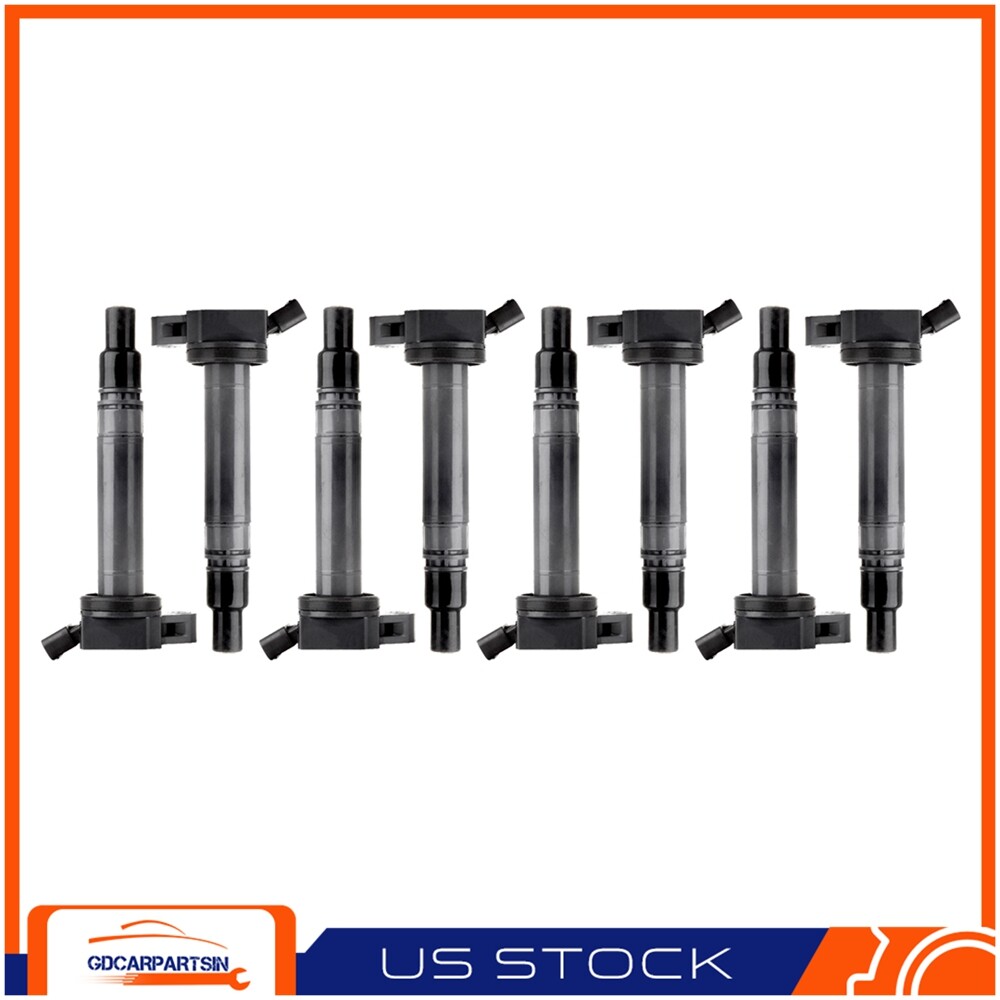 8 Ignition Coils Compatible with 2010-2019 Toyota Tundra 4.6L V8 OE# 9091902250
