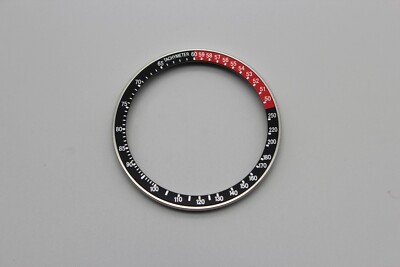 Bezel with Insert for Seiko 6139-6030 6139-6031 6139-6032 *Coke* Red and Black