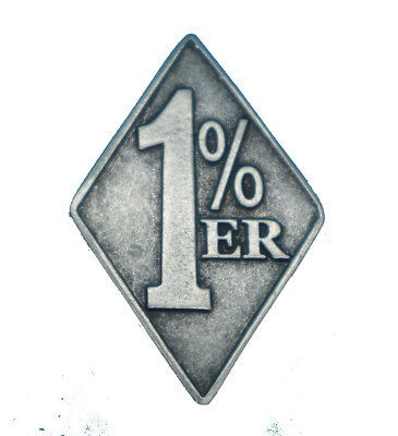 Hells Angels, Support 81, Big Red Machine Pin 1% in Silber
