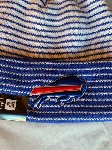 Buffalo Bills Mens NFL Cuffed Knit Hat Beanie-New Era -Blue Striped- OSFM NWT - Picture 16 of 18