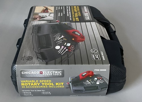 Chicago Electric Variable Speed 31pc Rotary Tool Kit 68696 — New Factory Sealed - Picture 8 of 11