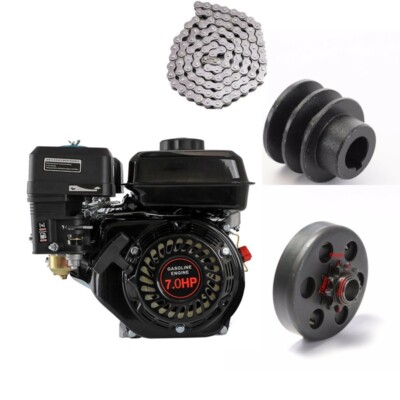 7HP 4 Stroke Pull Start Horizontal Engine Motor kit Lawn mower Go-Kart Dirt bike