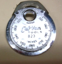 Vintage  Cal-Van Spark Plug Gap Setting Tool Key Chain Gapper 823 .020 to .100"