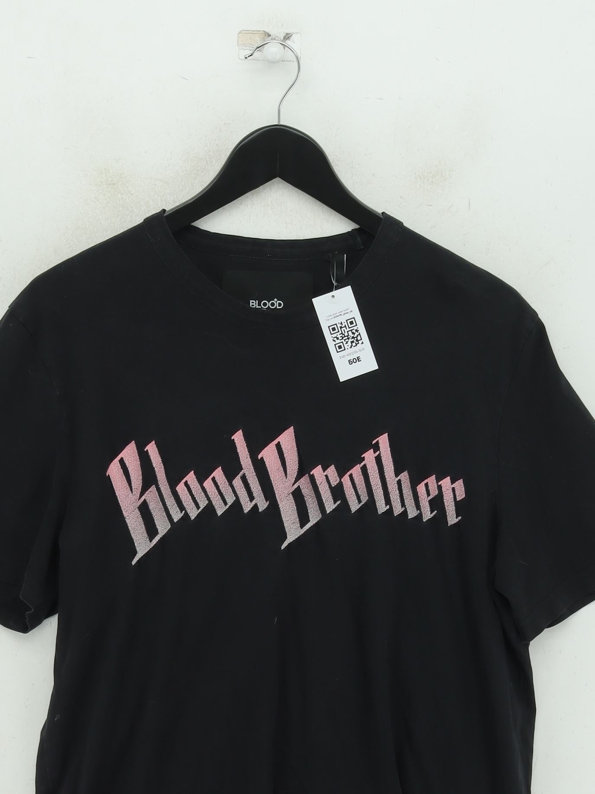 T shirt uomo Blood Brother L nera grafica 100% altra basic