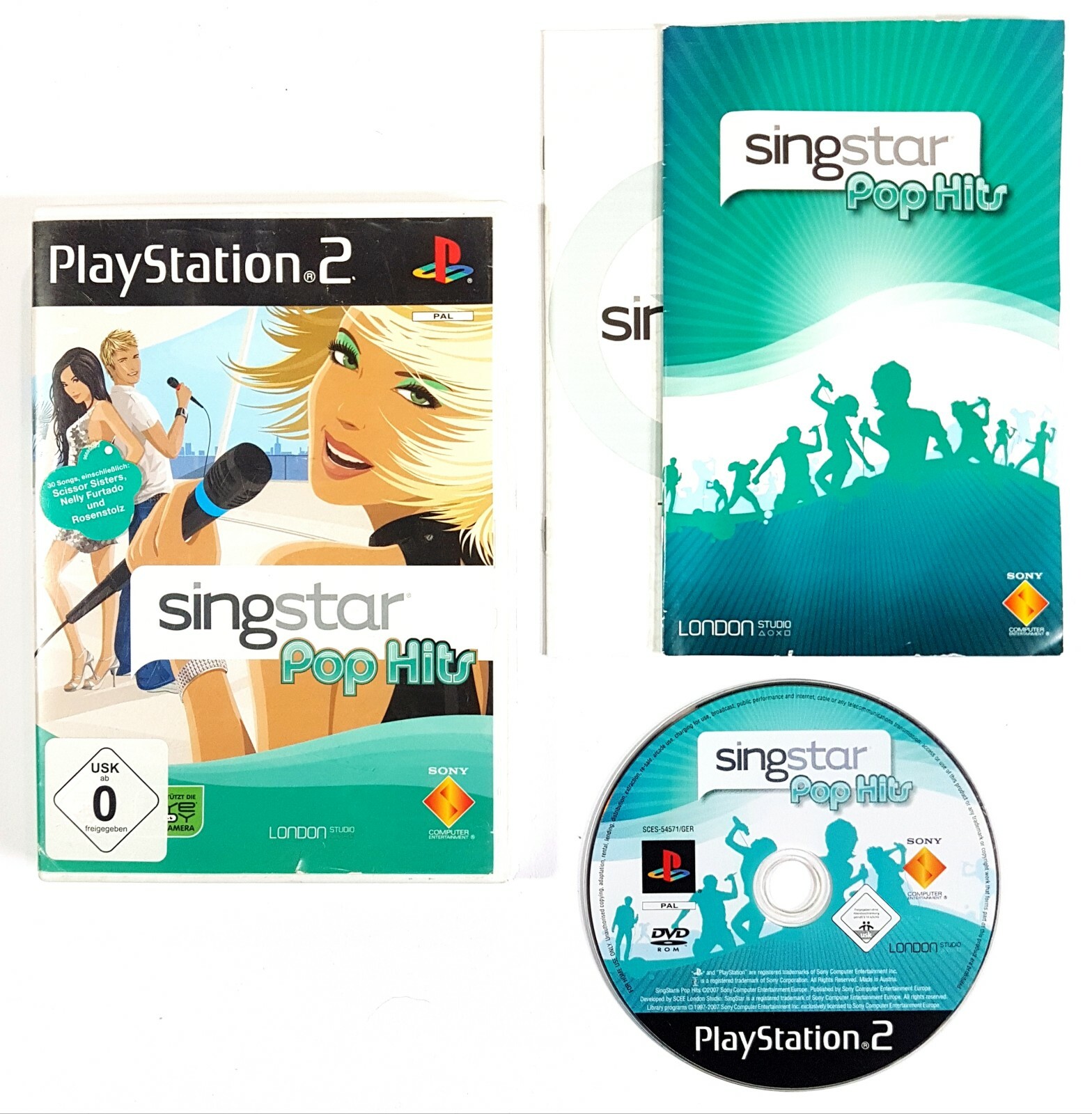 Sony Playstation 2 game SINGSTAR POP HITS German PAL Original Packaging