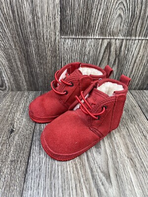 UGG Baby Neumel Crib 11035001 Red Baby Boot Infant size 02/03
