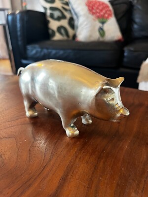 Vintage Brass Piggy Bank