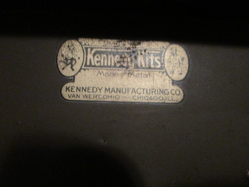 Antique Kennedy Kits Tackle Box, 2 Trays, Early 1900's Lures, Fly Boxes, WOW!! - Picture 10 of 16