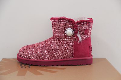 Ugg Australia  Women's Mini Bailey Button Fancy Boots Size 6 NIB