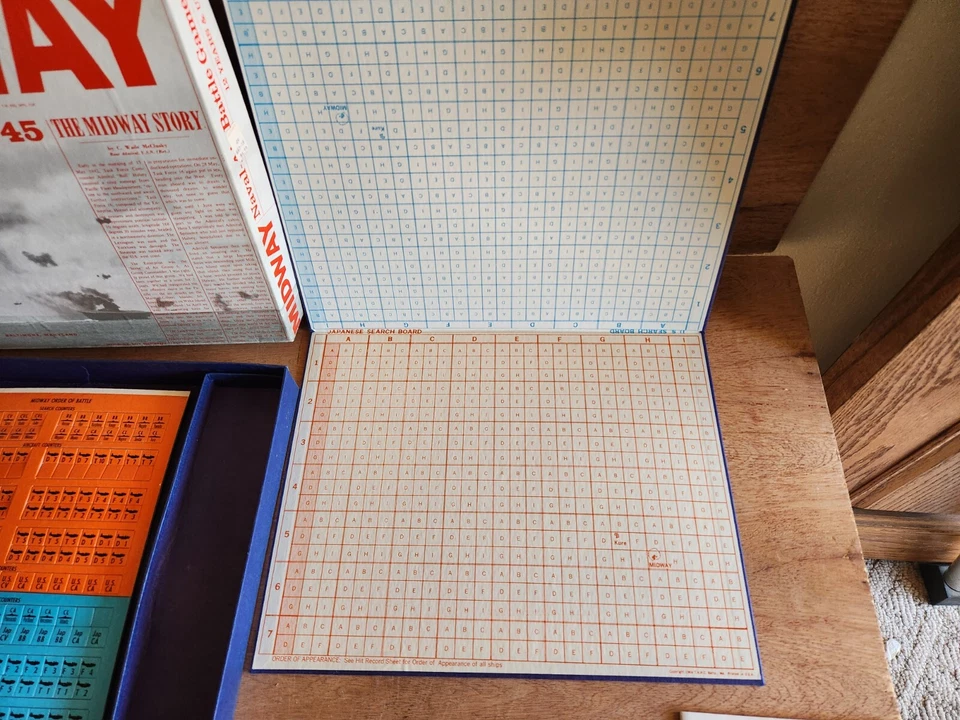 Midway Board Game Naval Strategy Complete Unpunched Vintage 1964 Avalon Hill - Image 4 of 4