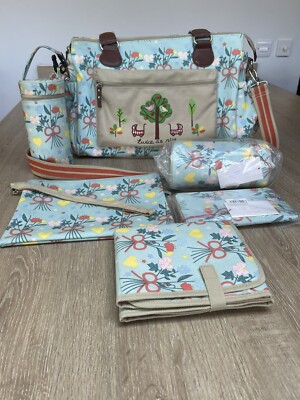 Pink Lining Maternity Bag With Purse Changing Mat Bottle Holders