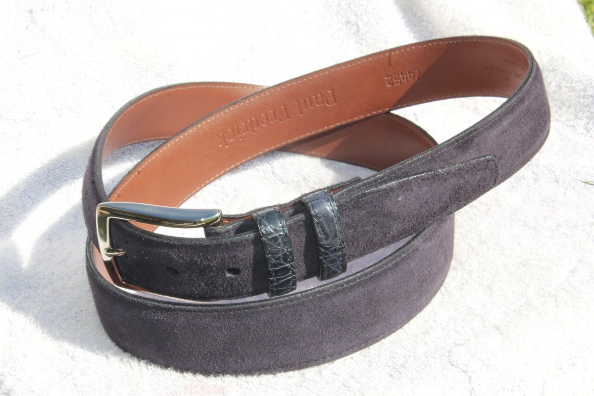 シャツ PAUL FREDRICK NAVY BLUE MADE IN USA SIZE 48X1 3/8 IN PRISTINE
