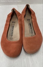 Birkenstock Women's Orange Suede Ballet Flats Slip On Shoes EU 39 US 8