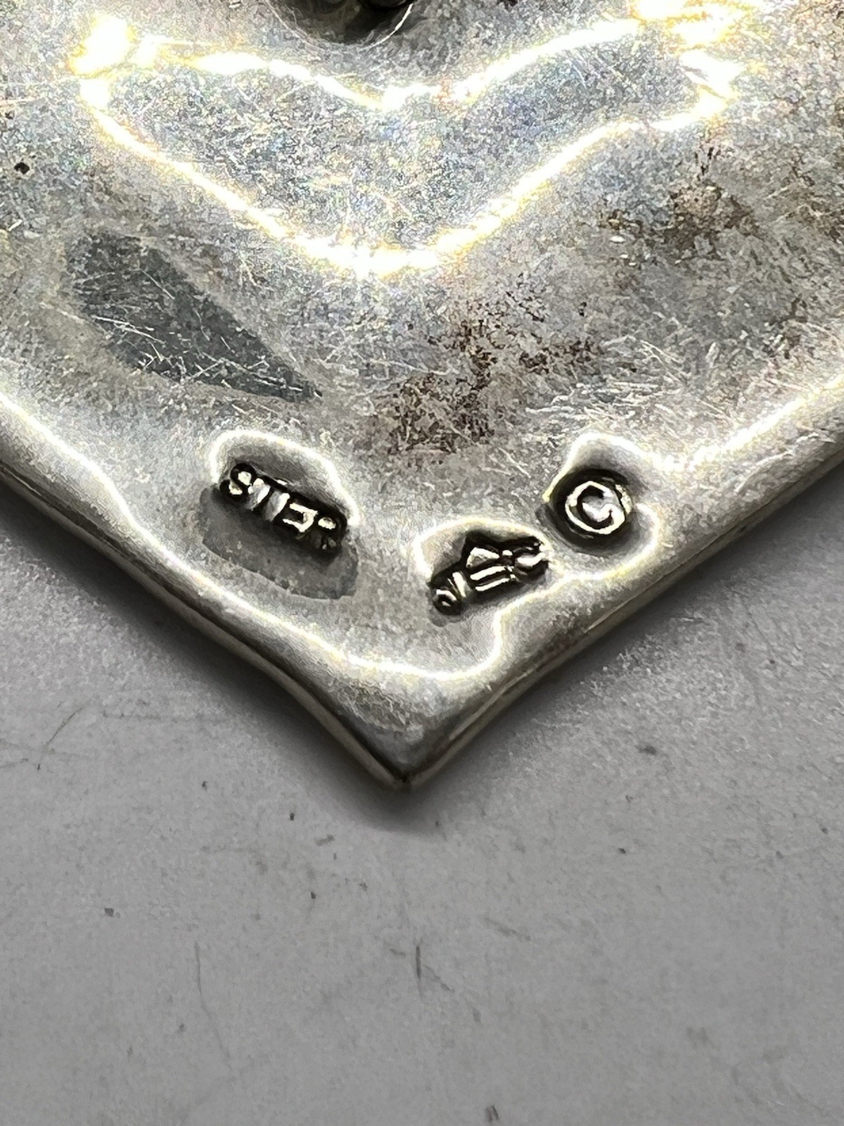 Jeep Collins Sterling Silver Patchwork Heart Pend… - image 3