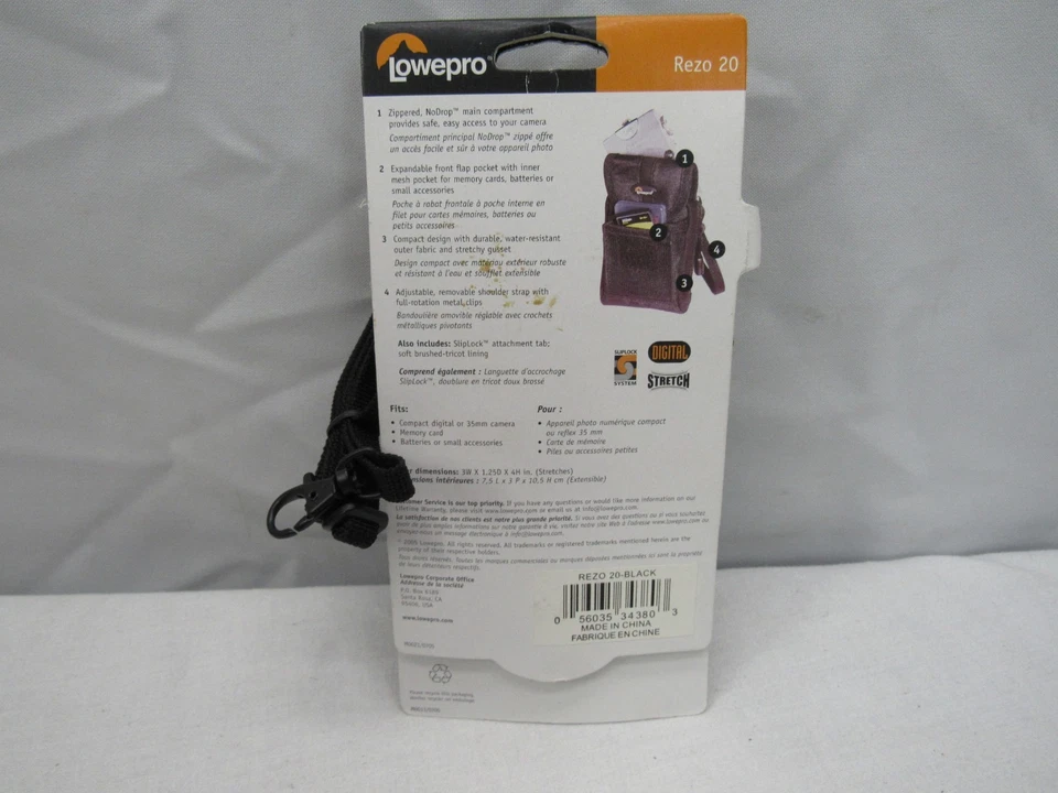 New Lowepro REZO 20 BLACK Compact Digital Camera Universal Bag Pouch Case - Image 2 of 2