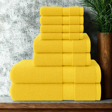 8 Piece Egyptian Cotton Bale Set Hotel Quality Face Hand Bath Towels Bath Sheets