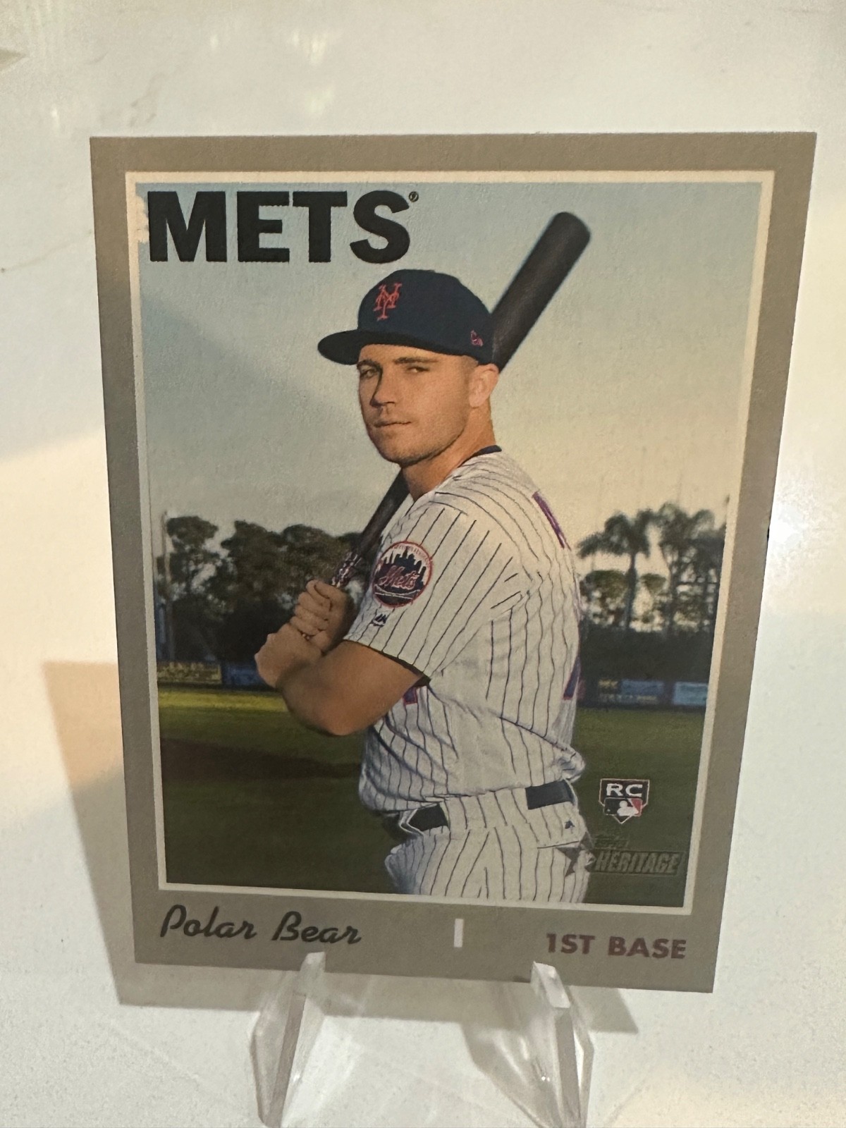 Pete Alonso 2019 Topps Heritage Rookie Nickname Variation Polar Bear