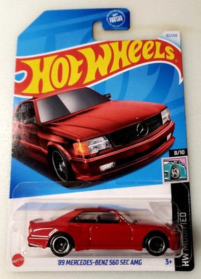 2024 Hot Wheels Red '89 Mercedes-Benz 560 SEC AMG 82/250 HW Modified 8/10