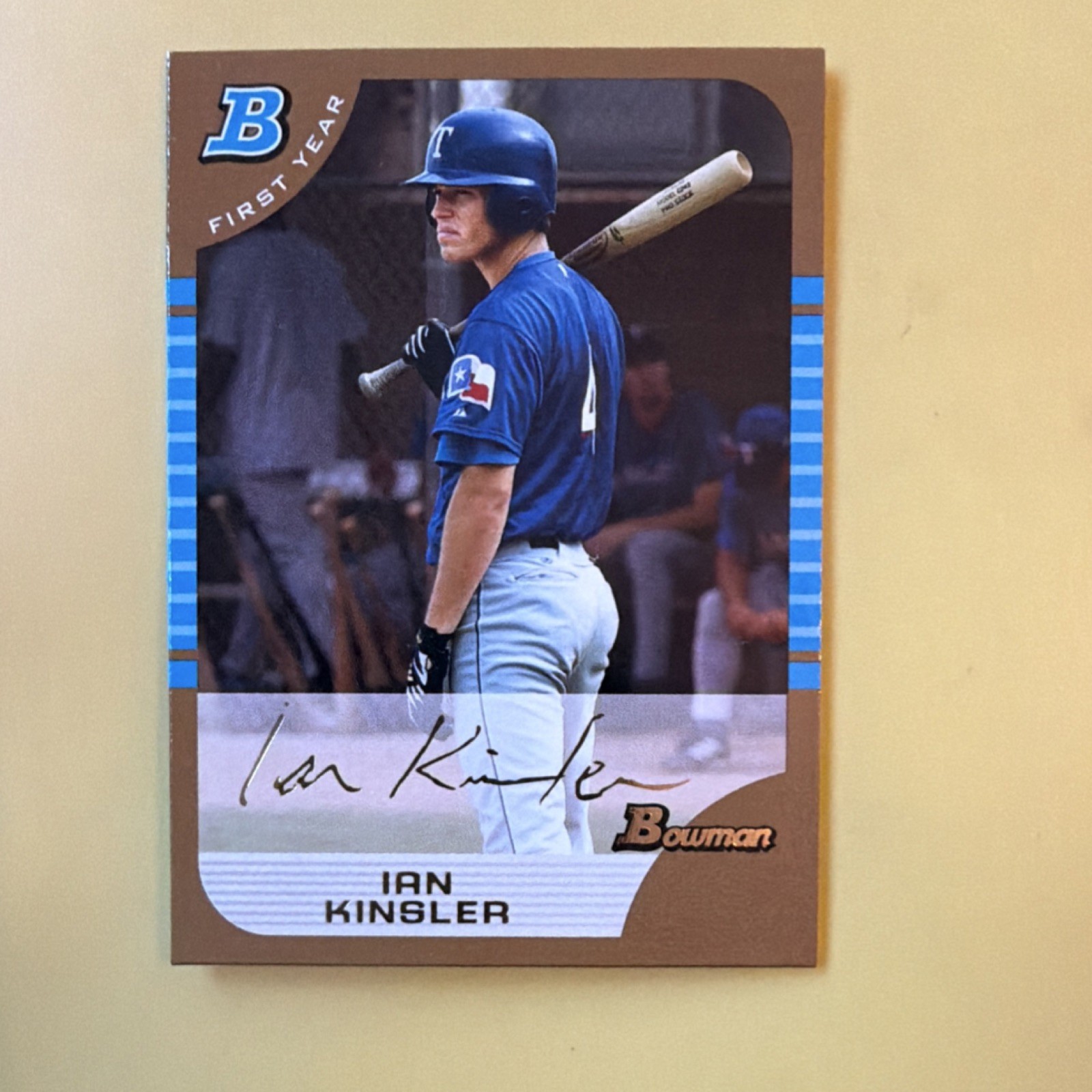 Bowman 2005 Ian Kinsler First Year #171 Texas Rangers Gold Baseball Card