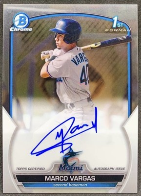 2023 Bowman Chrome Marco Vargas Auto Autograph (RC) Rookie New York Mets
