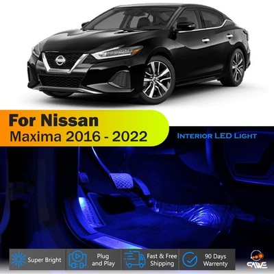 10 x Ultra Blue LED Lights Interior Package Kit For 2016 - 2022 Nissan Maxima