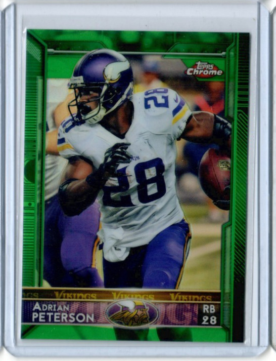 ADRIAN PETERSON 2015 Topps Chrome #24 GREEN REFRACTOR Minnesota Vikings