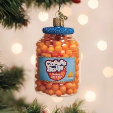 Old World Christmas Cheese Balls Glass Christmas Ornament With OWC Box 