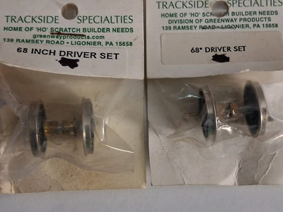 #ad #ad HO scale 2 steam locomotive PARTS 68quot; driver wheels trackside specialties $27.00