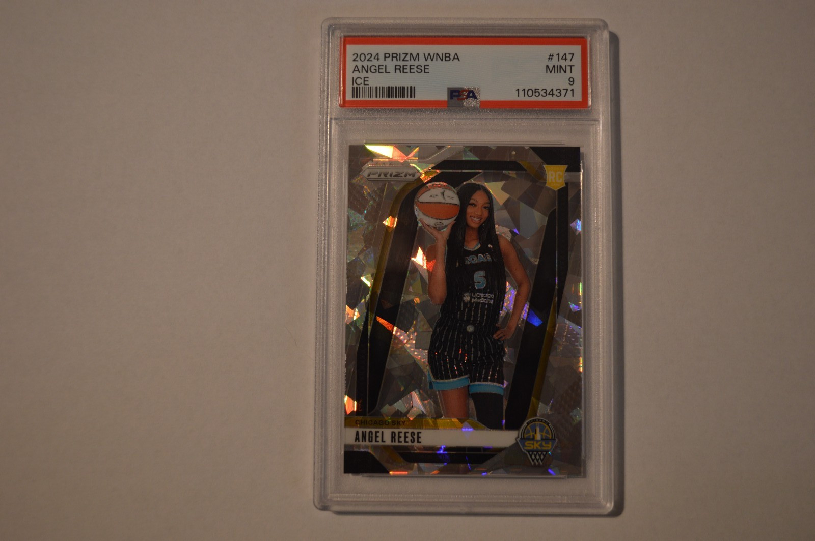 2024 Panini Prizm WNBA Angel Reese #147 Ice Prizm (RC) Rookie PSA 9