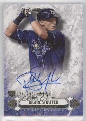 2016 Topps Tier One Breakout 24/299 Richie Shaffer #BOA-RSH Rookie Auto RC no9