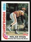 1982 Topps #5 Nolan Ryan 1981 HIGHLIGHT Houston Astros QTY Available