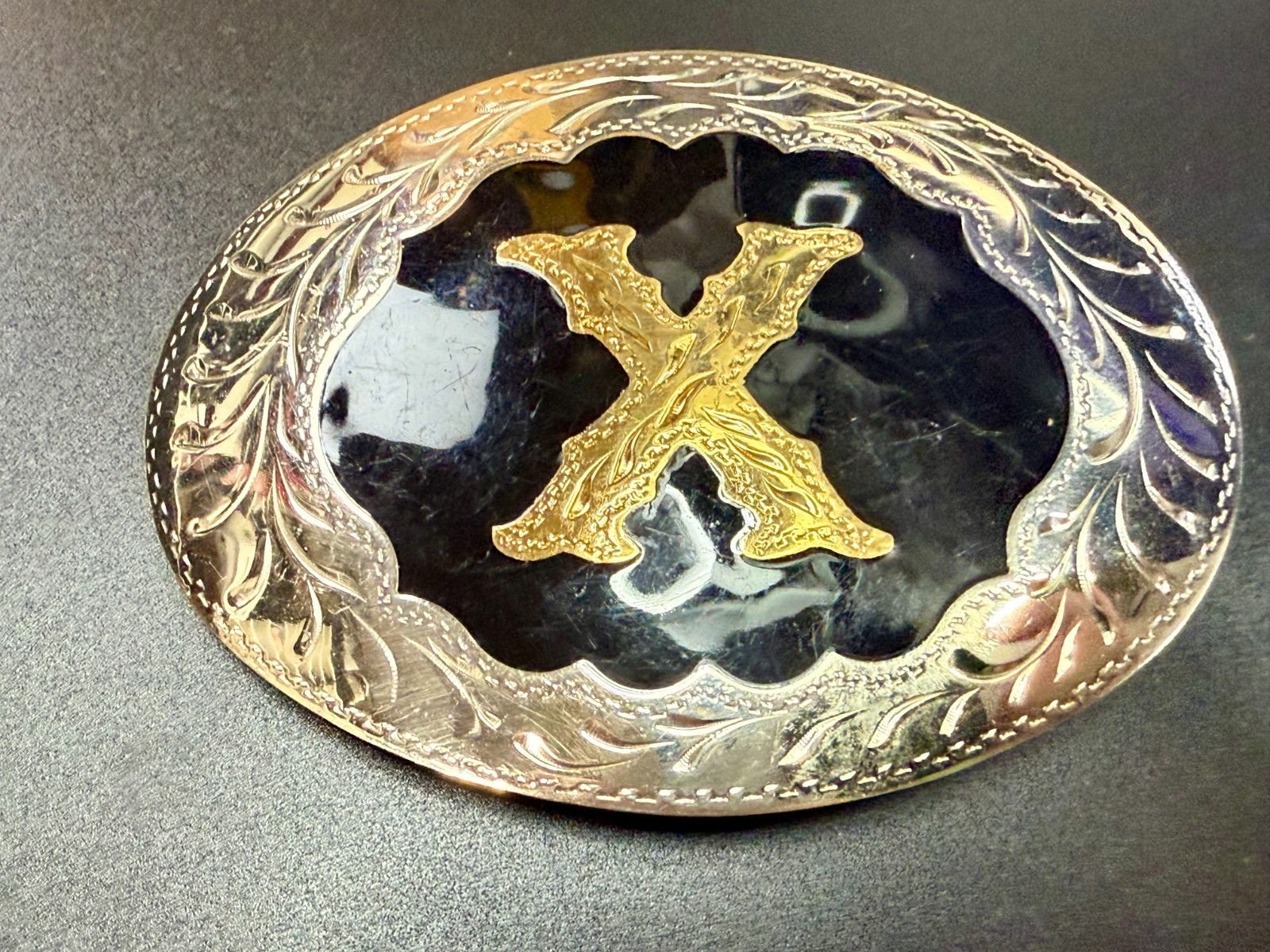 Custom Initial Letter X Monogram Two Tone Western… - image 20