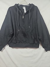 Victoria Secret Pink Full Zip Jacket, Black, Size Medium