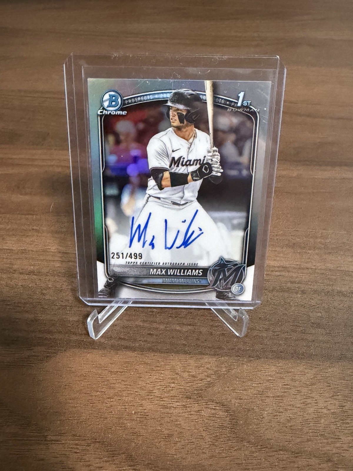2025 Bowman Draft Chrome Max Williams 1st Auto Refractor /499