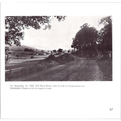 Old Plank Road Its Fork To Cooperstown 1880s Upstate NY Book Plate Print SJ10