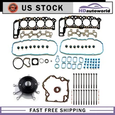 For 2002 Jeep Grand Cherokee 4.7L Head Gasket Bolts Set Water Pump Cover Gasket
