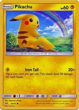 Pikachu - 28/73 - Common Near Mint Sun & Moon: Shining Legends