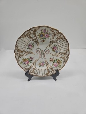 Antique Andre Marie LeBouf Marie Antoinette Porcelain 10'' Dinner Plate