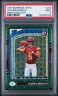 6720 Jayden Daniels 2024 Donruss Optic #248 Green Velocity Rated Rookie PSA 9