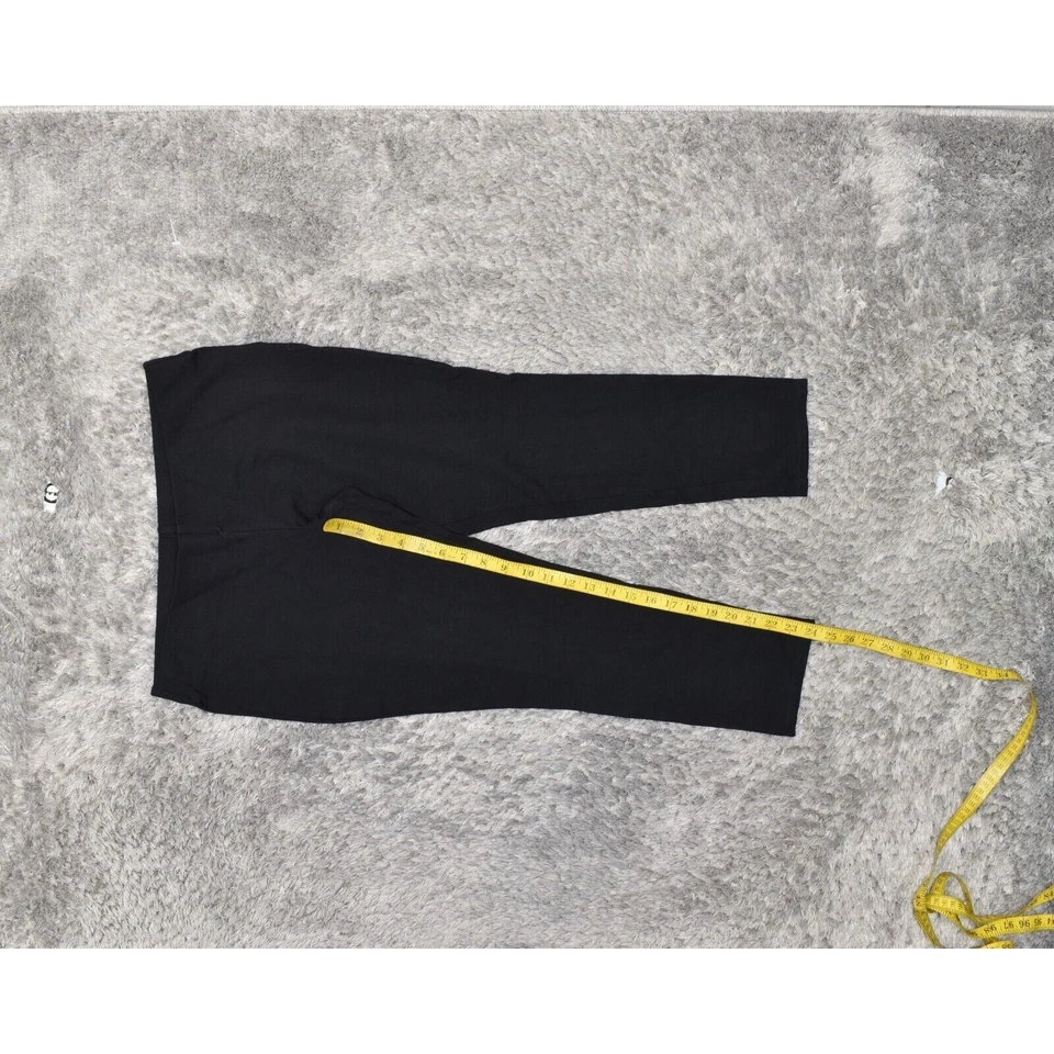 LRL Lauren Ralph Lauren Women's Size PM Legging Skinny Pants Black Viscose Pull - Image 3 of 4