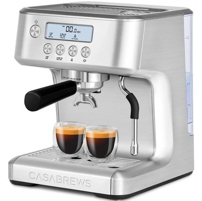 CASABREW Espresso Machine with LCD Display, with Powerful Milk Frother