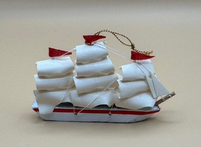 Nippon Maru Sailing Ship Christmas Ornament Nautical Holiday Decor Vintage