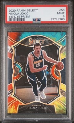 2020 PANINI SELECT TIE-DYE PRIZM #58 NIKOLA JOKIC 10/25 PSA 9 | eBay