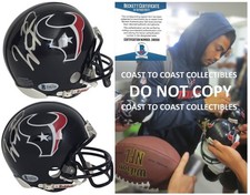 Will Fuller Signed Houston Texans Mini Football Helmet COA Proof Autographed