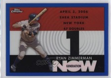 2007 Topps Chrome Generation Now Blue Refractor 45/100 Ryan Zimmerman #GN219 i4v