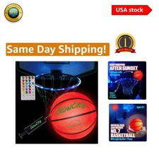 Glow in the Dark Basketball - LED Light Up Ball Size 7 for Awesome Night Games