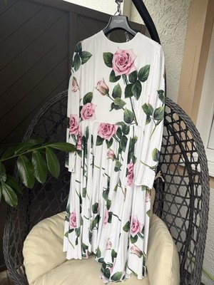 Dolce Gabbana Kleid / Dress Size 42 FR Damen / Woman Tropical Rose  Size 46 IT