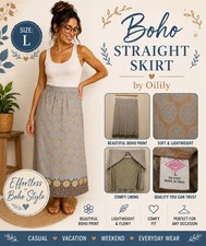 Crepe Women  s Oilily Skirt Beige Cotton Crepe, Size L
