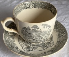 Antique Adams pottery The Farmers Arms Porridge Cup Bowl In God our Trust.
